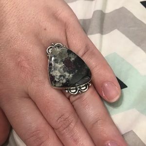 STERLING SILVER Russian stone ring